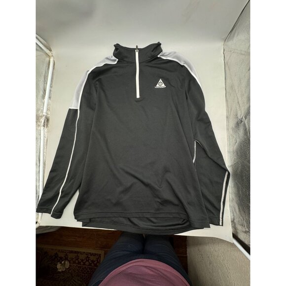Under Armour Tahoe Donner Black 1/4 hook & loop Pullover Shirt L 2XL Polyester - Picture 2 of 11